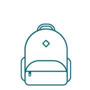 A picture of a backpack- New Student Registration